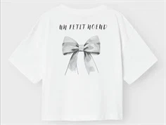 Name It bright white sløjfe kort t-shirt